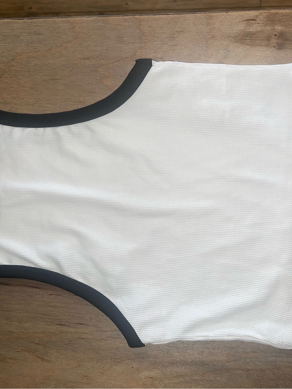 Zara White Tank Top with Black Trim